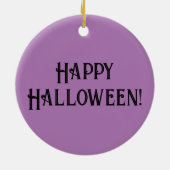 Een Crow of Raven en Skull Halloween Paarse Galaxy Keramisch Ornament (Achterkant)