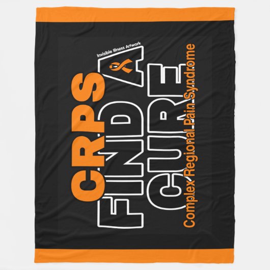 EEN CURE/BOLD...CRPS VINDEN FLEECE DEKEN (Voorkant)