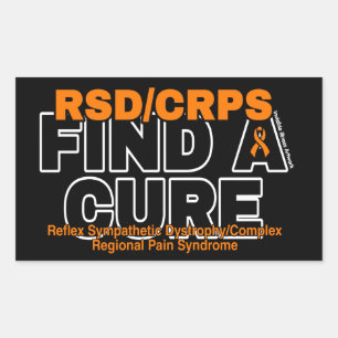 EEN CURE/BOLD...RSD/CRPS VINDEN RECHTHOEKIGE STICKER