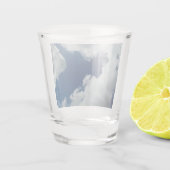 Een curve in de wolken shot glas (Achterkant)