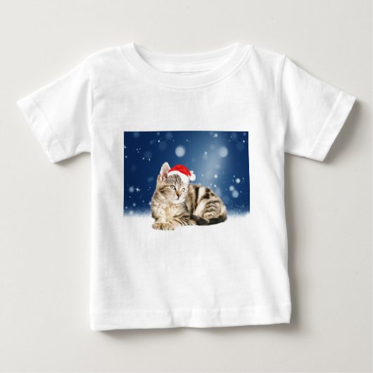Een Cute Cat met een rode kerstkerstkleed (Voorkant)