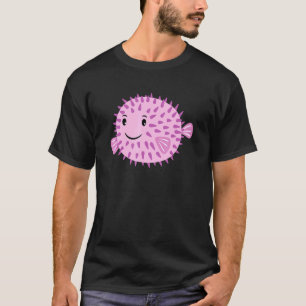 Een Cute Kleine Kogelvis Zwemt Naar Je En Lacht T-shirt