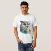 Een Cute owl met een bril T-shirt (Voorkant volledig)