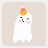 Een Cute Party Ghost! Vierkante Sticker (Voorkant)