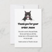 Een Cute Tuxedo Cat Hartelijk dank voor klanten
