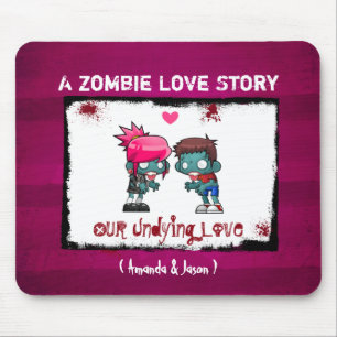 Een Cute Zombie Couple: Een Zombie Love Story Muismat