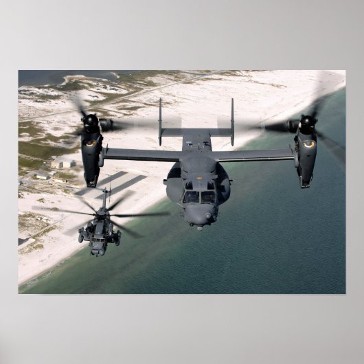 Een CV-22 Osprey en een MH-53 Pave Low Poster (Voorkant)