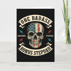 Een D Bonus Stiefvader Stief Vader Schedel VS Vlag Kaart