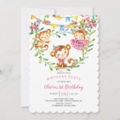 Een daarvan is Fun Monkey 1st Birthday Kaart (Voorkant)