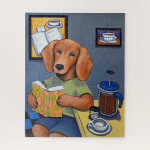 Een Dachshund's Cafe puzzel Legpuzzel
