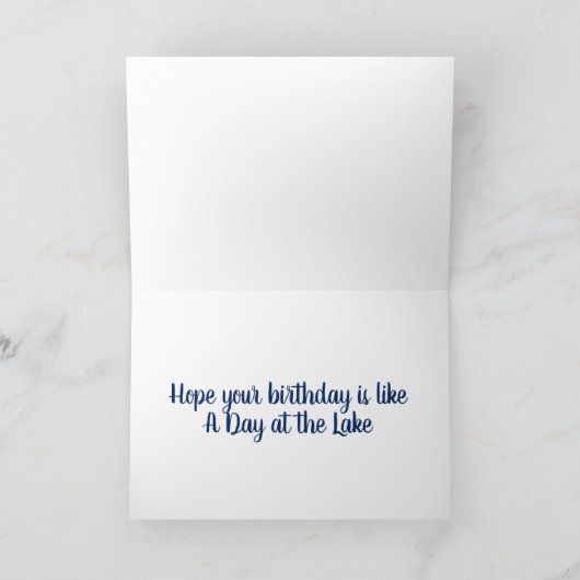 EEN ***DAG AAN HET MEER*** VERJAARDAG WENSEN KAART (Binnen)