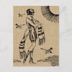 Een dag aan het strand ansichtkaart briefkaart