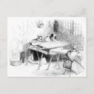 Een dag bij de fabrikanten van Nottingham Lace Briefkaart