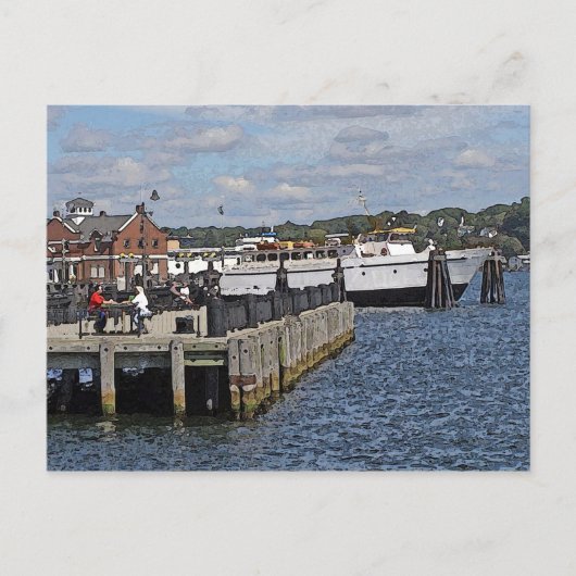 Een dag bij de pier briefkaart (Voorkant)