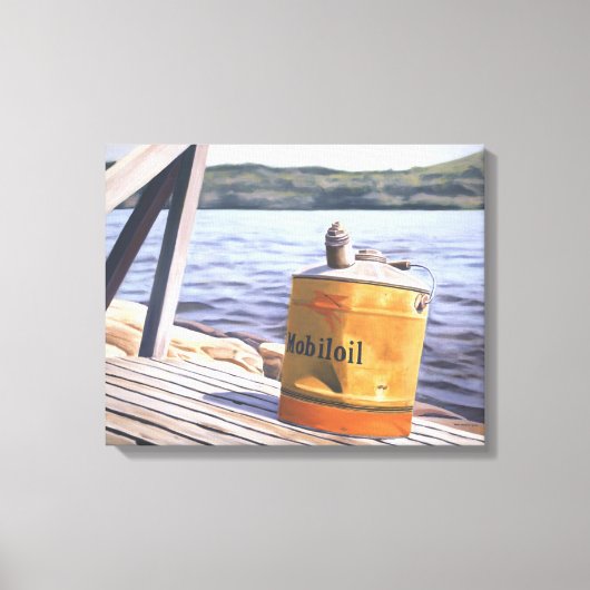 Een dag bij het meer van 1996 canvas afdruk (Voorkant)