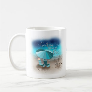 Een dag bij het strand koffiemok