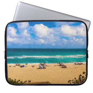 Een dag bij het strand laptop sleeve