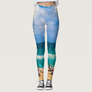 Een dag bij het strand leggings