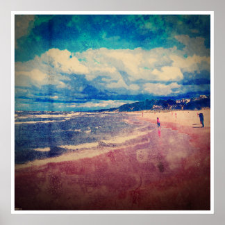 Een dag bij het strand poster