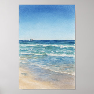 Een dag bij het strand poster