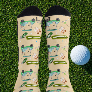 Een dag golfpatroon sokken