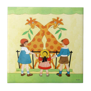 Een dag in de dierentuin tegeltje