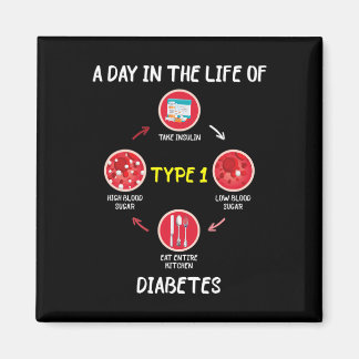 Een dag in de levenscyclus van diabetes type 1 magneet