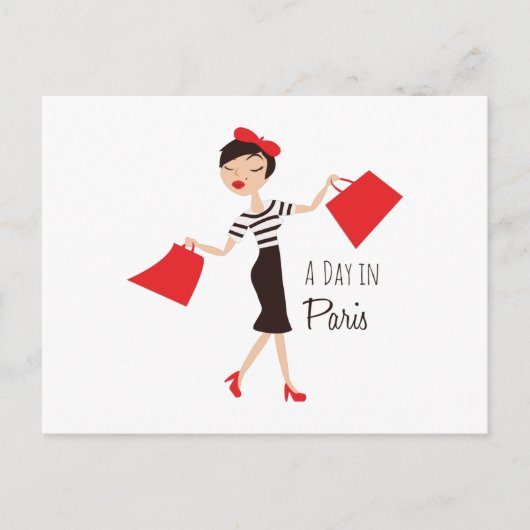 Een dag in Parijs Briefkaart (Voorkant)