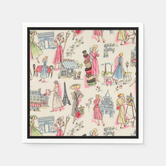 Een dag in Parijs Servetten (Voorkant)