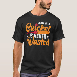 Een dag met cricket sport team speler Bat T-shirt