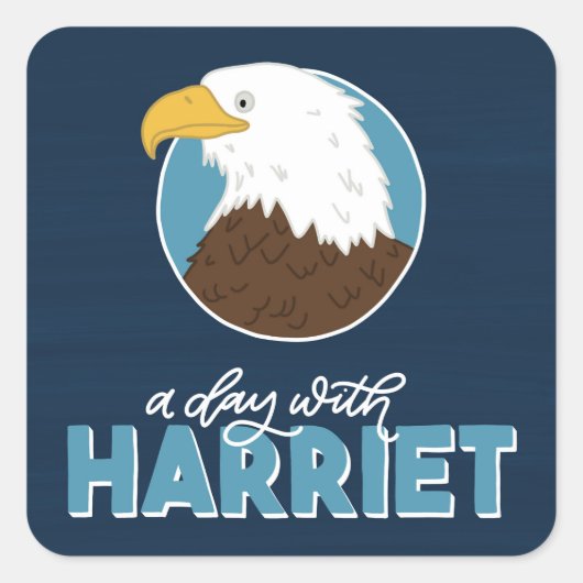 Een dag met een kartonnen plaat vierkante sticker (Voorkant)