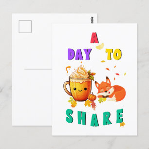 Een dag om Ginkgo Eik Botanica Vos Thanksgiving te Briefkaart