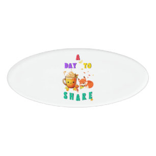 Een dag om Ginkgo Oak Botany Fox Thanksgiving te d Naambadge