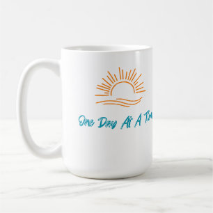 Een dag op een tijd koffie Mok nuchter leven 15oz