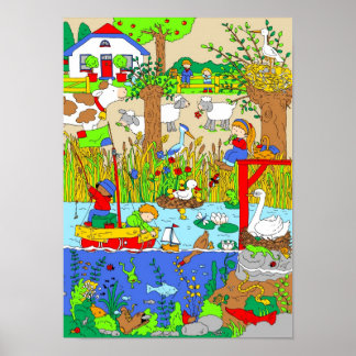 Een dag op het platteland poster