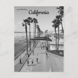 Een dag op het strand bij Oceanside California Briefkaart