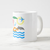 Een dag op het strand extra grote beker (Voorkant rechts)