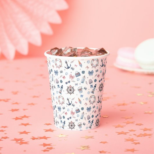 Een dag op het strand! papieren bekers (Insitu)