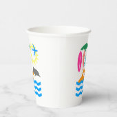 Een dag op het strand papieren bekers (Rechts)