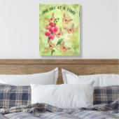 Eén dag per dag en één keer bloem Inspirerend Canvas Afdruk (Insitu (Slaapkamer))