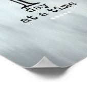 één dag per dag noteer grijs en zwart poster (Hoek)