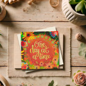 Een dag per keer Aanmoediging Bloemen