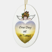 Eén dag per keer keramisch ornament (Links)