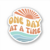 Eén dag per keer sticker (Voorkant)