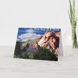 Eén dag per keer wenskaart kaart