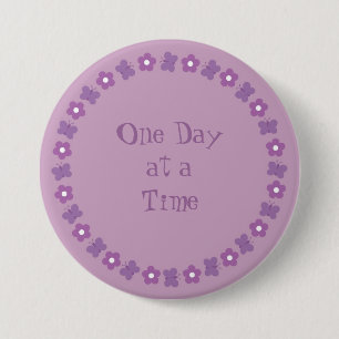 Eén dag per tijdsaanduiding Ronde Button 7,6 Cm