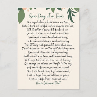 Eén dag tegelijk Annie Johnson Flint briefkaart