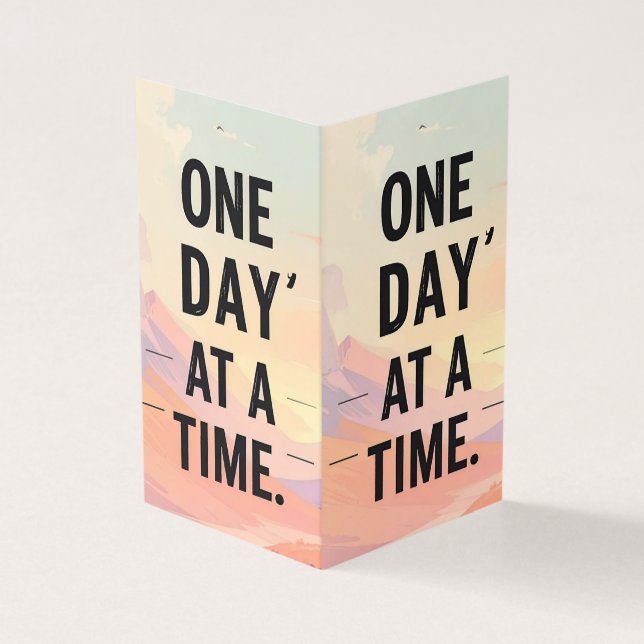 Eén dag tegelijk kaart (Buitenkant)