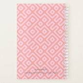 Eén dag tegelijk Roze Moderne Patroon Planner (Achterkant)