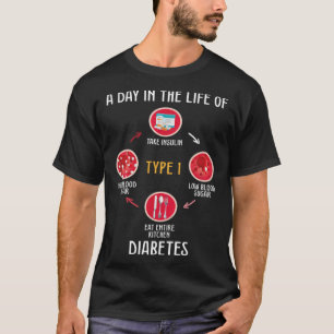 Een Dag Uit Het Leven van Type 1 Diabetes Bewustzi T-shirt